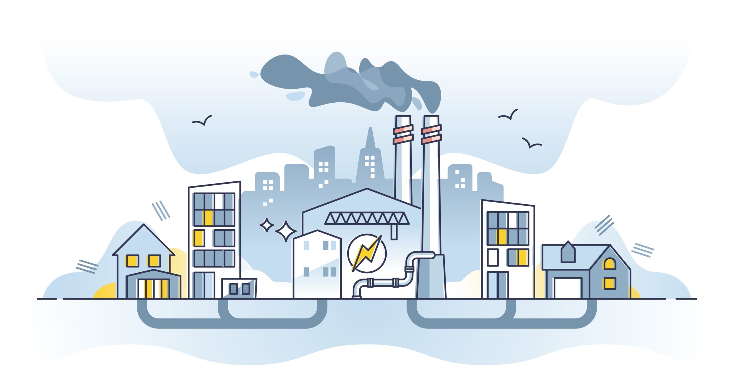 Illustration of electrical voltage optimisation equipment improving business energy efficiency
